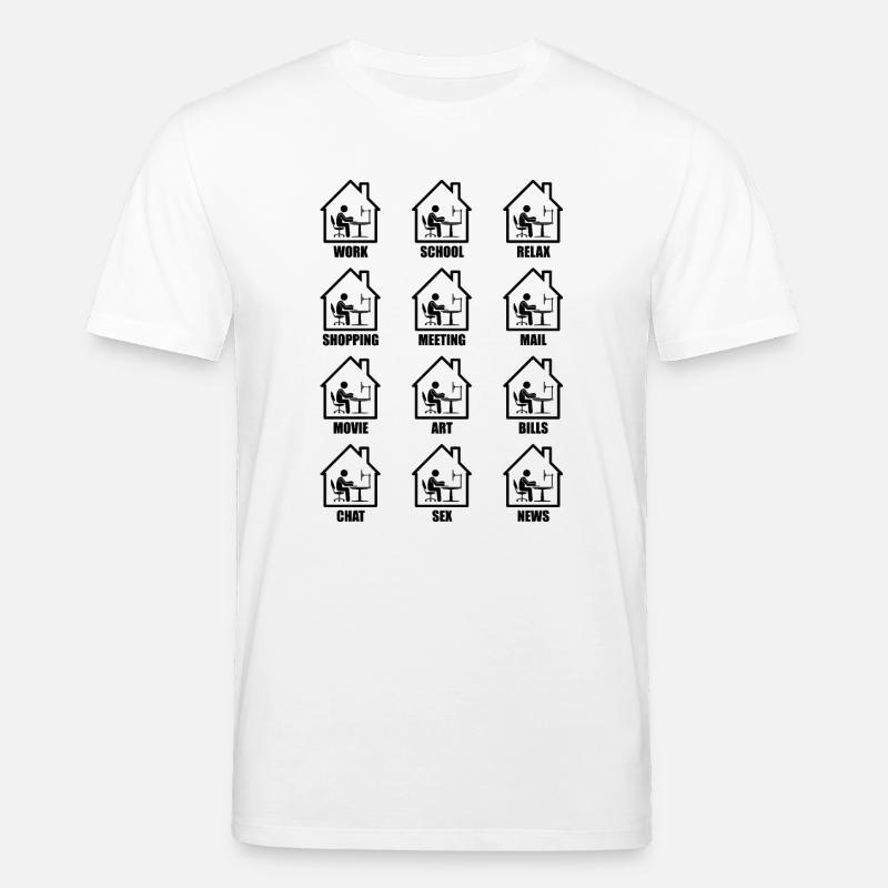 Computer home office fun gift - Stanley/Stella CREATOR Unisex Organic T-Shirt - white