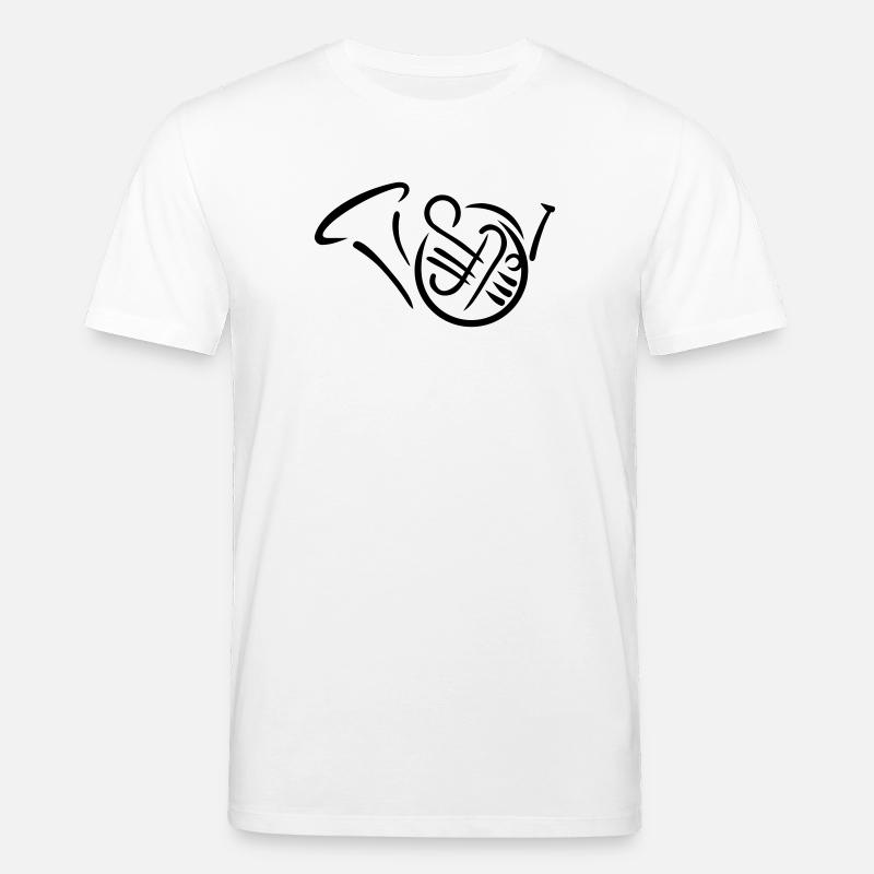 French horn - Stanley/Stella CREATOR Unisex Organic T-Shirt - white
