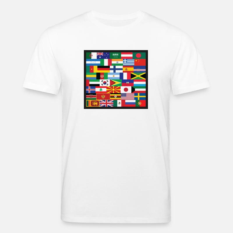 Drapeaux du Monde - T-shirt bio CREATOR Stanley/Stella Unisexe - blanc