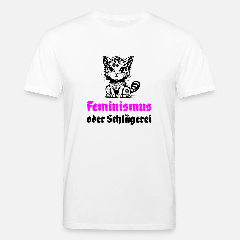 Feminismus oder Schlägerei - Stanley/Stella Unisex Bio-T-Shirt CREATOR  - Weiß