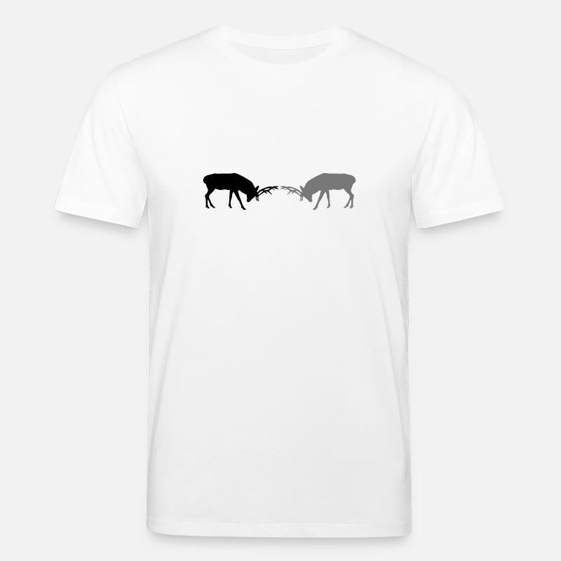 hirsch - geweih - jagd - jäger - Stanley/Stella Unisex Bio-T-Shirt CREATOR  - Weiß