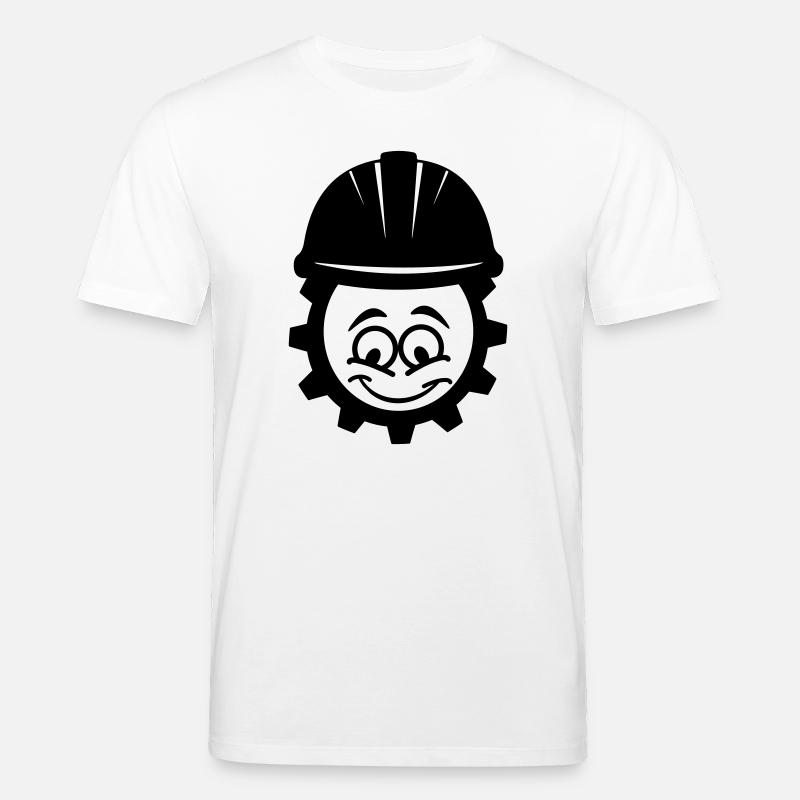 Mechaniker mit Helm - Stanley/Stella Unisex Bio-T-Shirt CREATOR  - Weiß