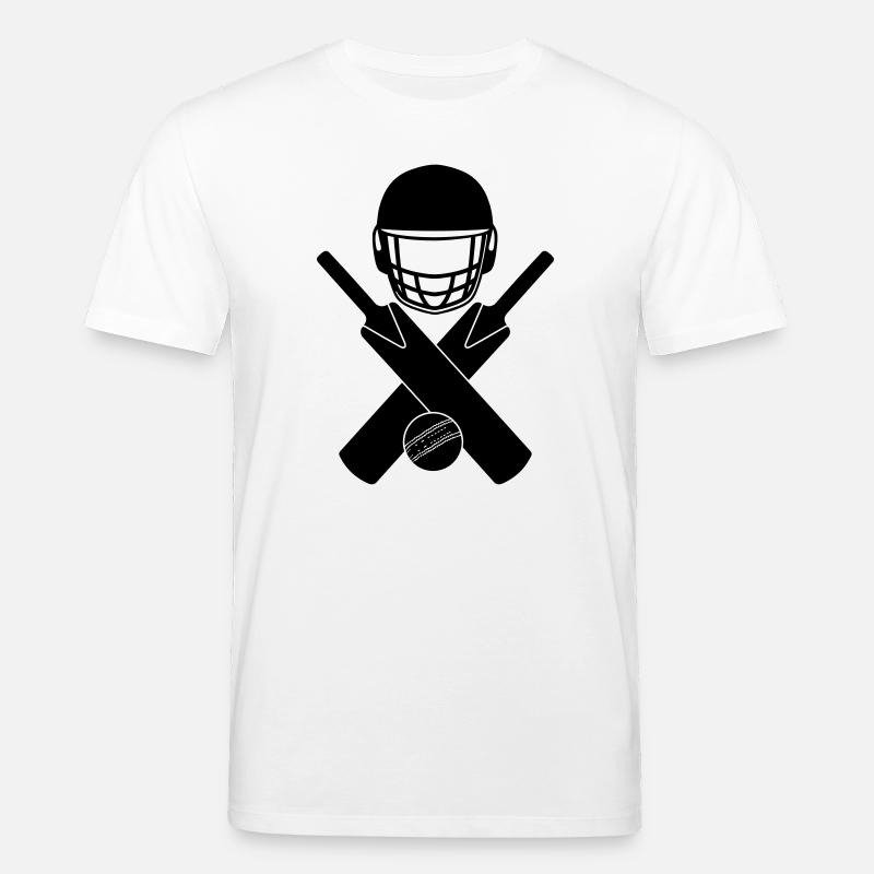 Cricket-Logo-Schattenbild - Stanley/Stella Unisex Bio-T-Shirt CREATOR  - Weiß