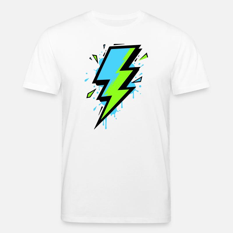 Rayon de l’électricité moderne - T-shirt bio CREATOR Stanley/Stella Unisexe - blanc