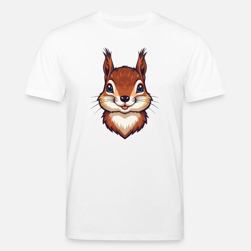 Süßer Eichhörnchen Kopf - Stanley/Stella Unisex Bio-T-Shirt CREATOR  - Weiß