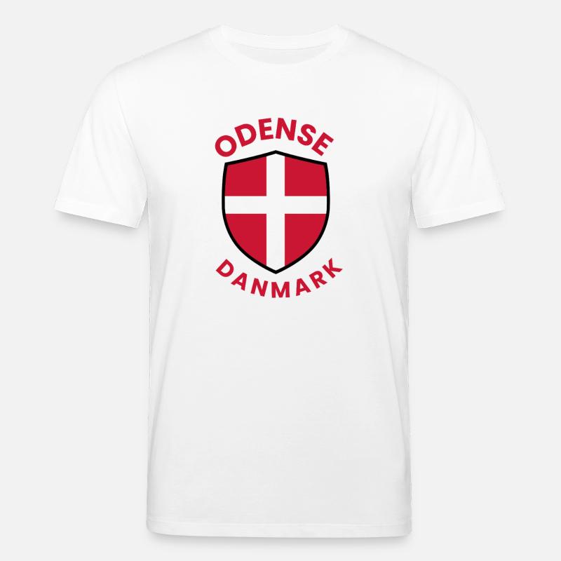 Blason du drapeau du Danemark d’Odense - T-shirt bio CREATOR Stanley/Stella Unisexe - blanc