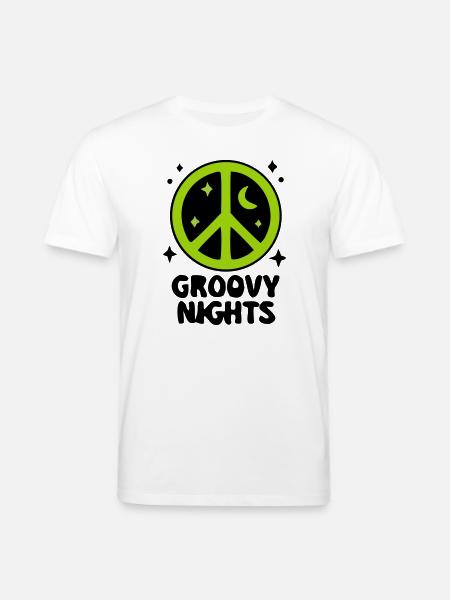 Groovy Peace Zeichen Logo - Stanley/Stella Unisex Bio-T-Shirt CREATOR - Weiß
