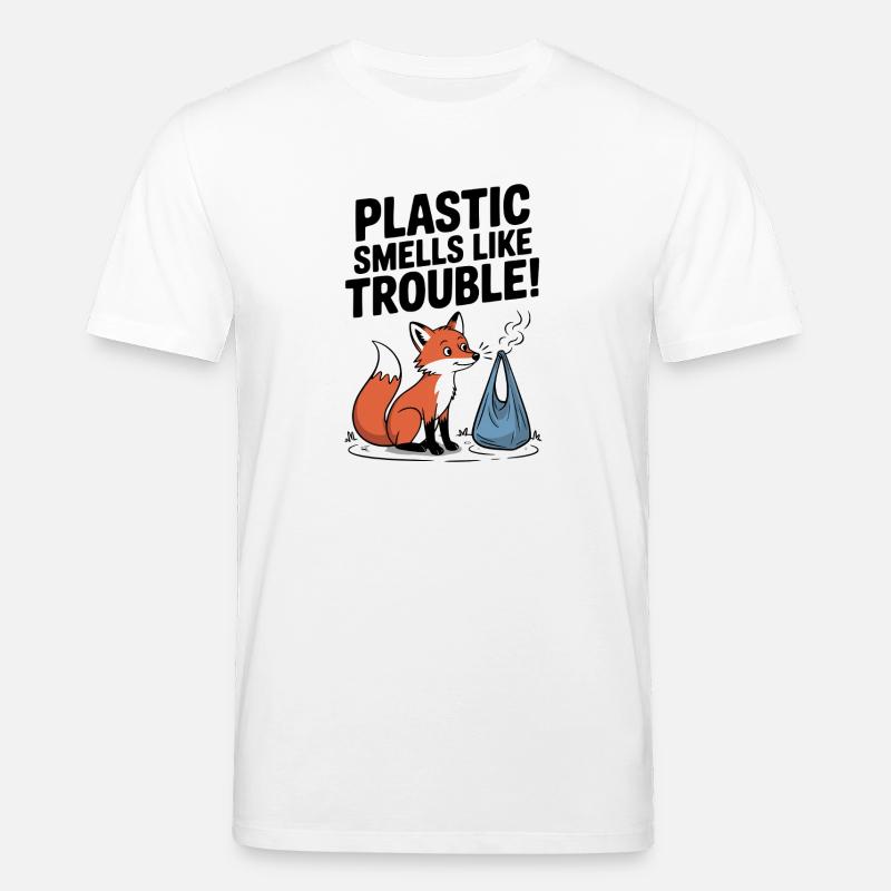 Plastic is a problem - Stanley/Stella CREATOR Unisex Organic T-Shirt - white