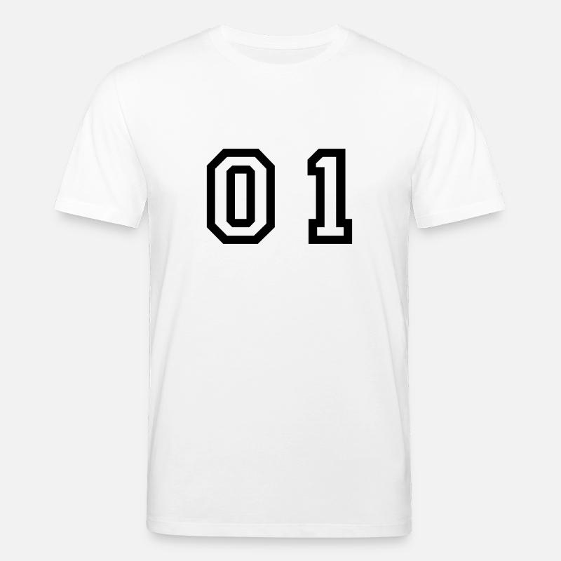 nombre - 01 - zéro un - T-shirt bio CREATOR Stanley/Stella Unisexe - blanc
