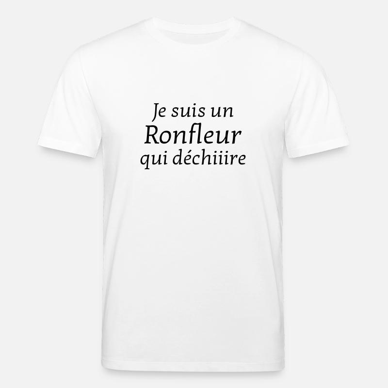 Ronfler / Ronfleur / Ronfleuse / Ronflement - T-shirt bio CREATOR Stanley/Stella Unisexe - blanc