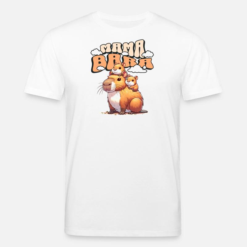 Mamabara Mère Capybara - T-shirt bio CREATOR Stanley/Stella Unisexe - blanc