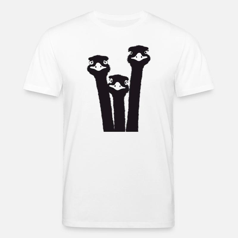 Nandu, Straußenkopf, Emu, Strauß - Stanley/Stella Unisex Bio-T-Shirt CREATOR  - Weiß