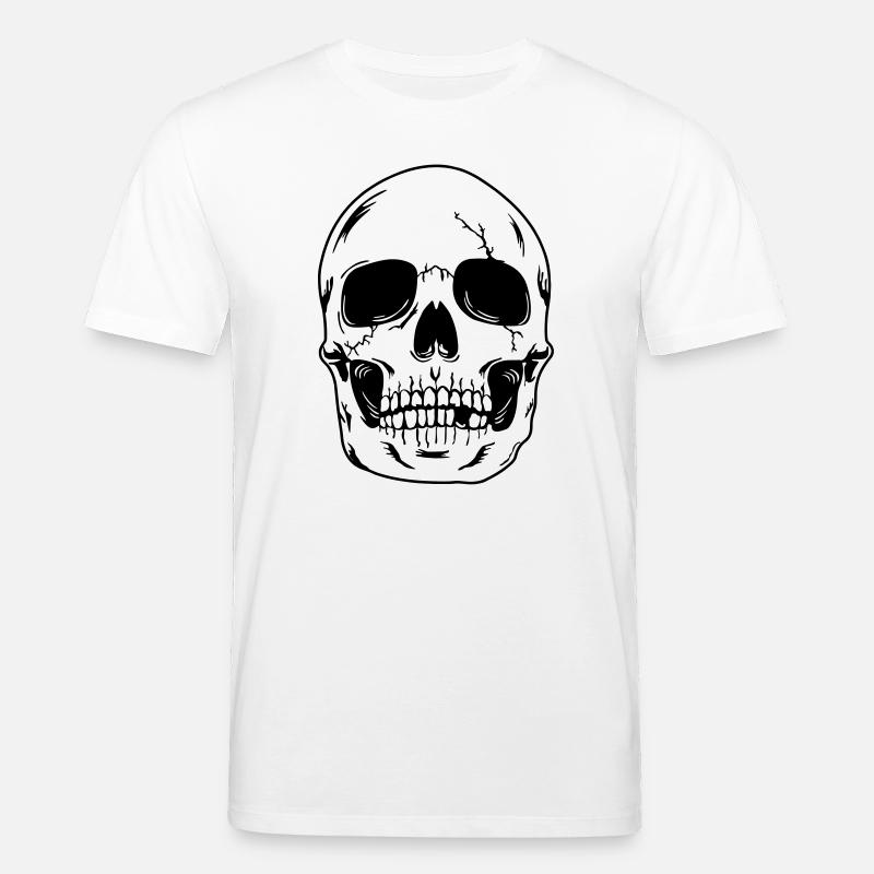 Tête de crâne de squelette - T-shirt bio CREATOR Stanley/Stella Unisexe - blanc