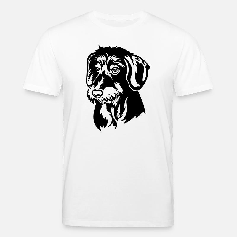 Dackel Kopf - Stanley/Stella Unisex Bio-T-Shirt CREATOR  - Weiß