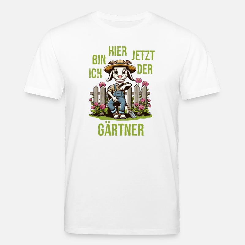 Den Bock zum Gärtner machen - Stanley/Stella Unisex Bio-T-Shirt CREATOR  - Weiß