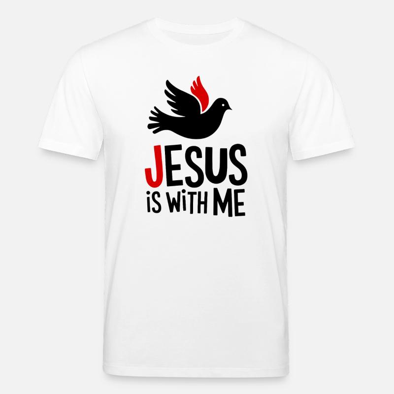 Jesus is with me - Stanley/Stella Unisex Bio-T-Shirt CREATOR - Weiß