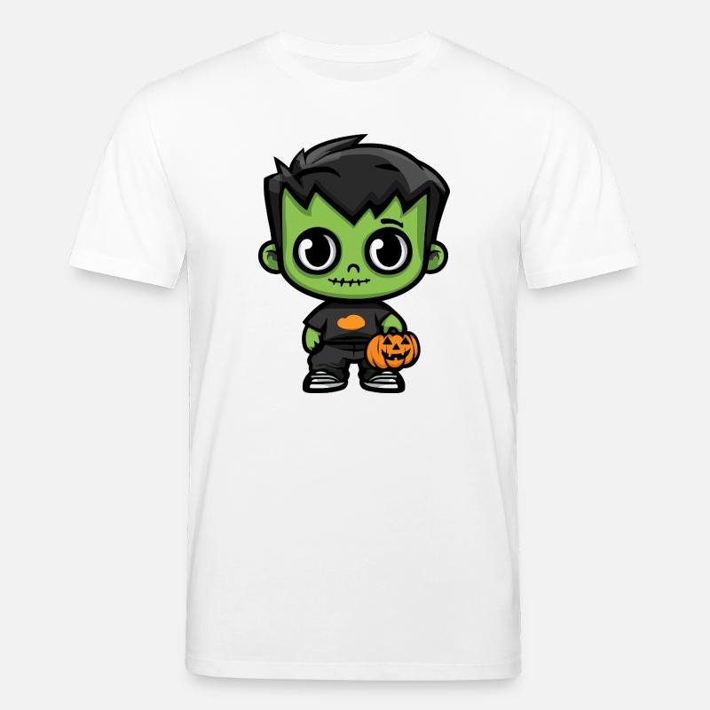 Zombie Halloween Niedlich Comic - Stanley/Stella Unisex Bio-T-Shirt CREATOR  - Weiß