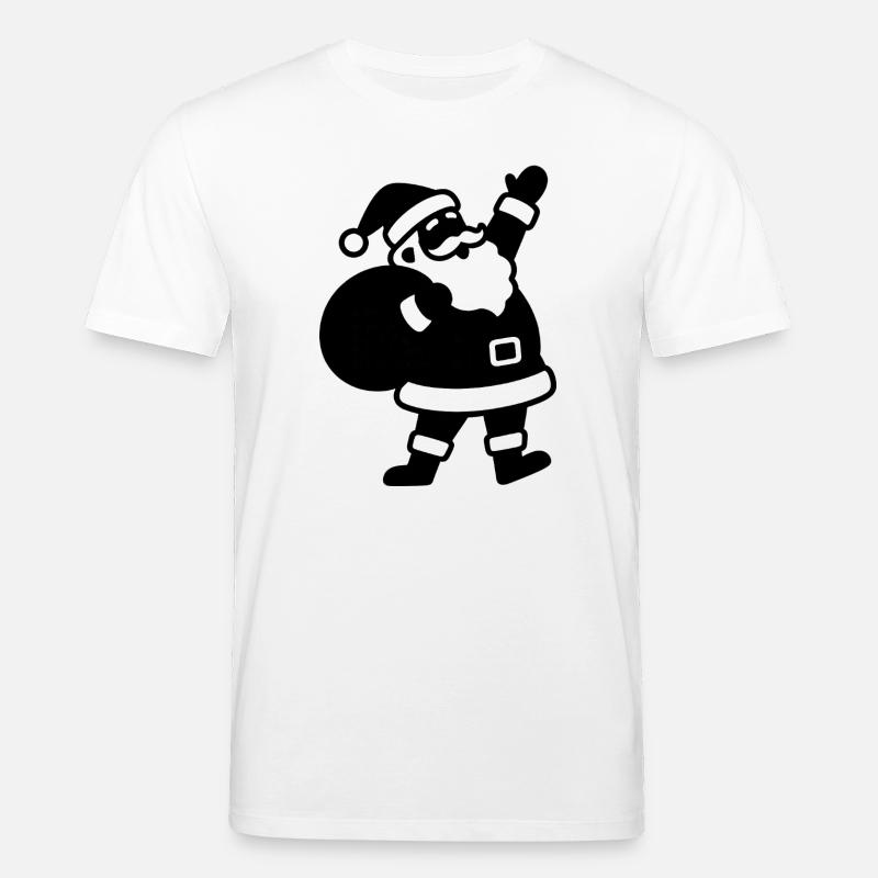 Weihnachtsmann Silhouette mit Sack - Stanley/Stella Unisex Bio-T-Shirt CREATOR  - Weiß
