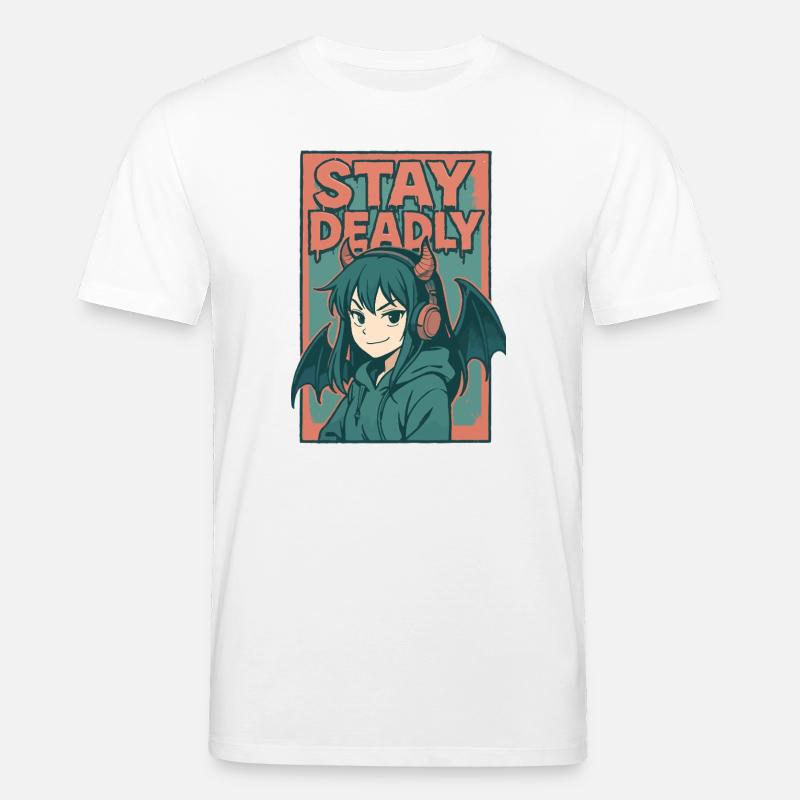Bleib tödlich Dämonenmädchen Kunst - Stanley/Stella Unisex Bio-T-Shirt CREATOR  - Weiß