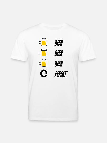 beer beer beer repeat - Stanley/Stella CREATOR Unisex Organic T-Shirt - white