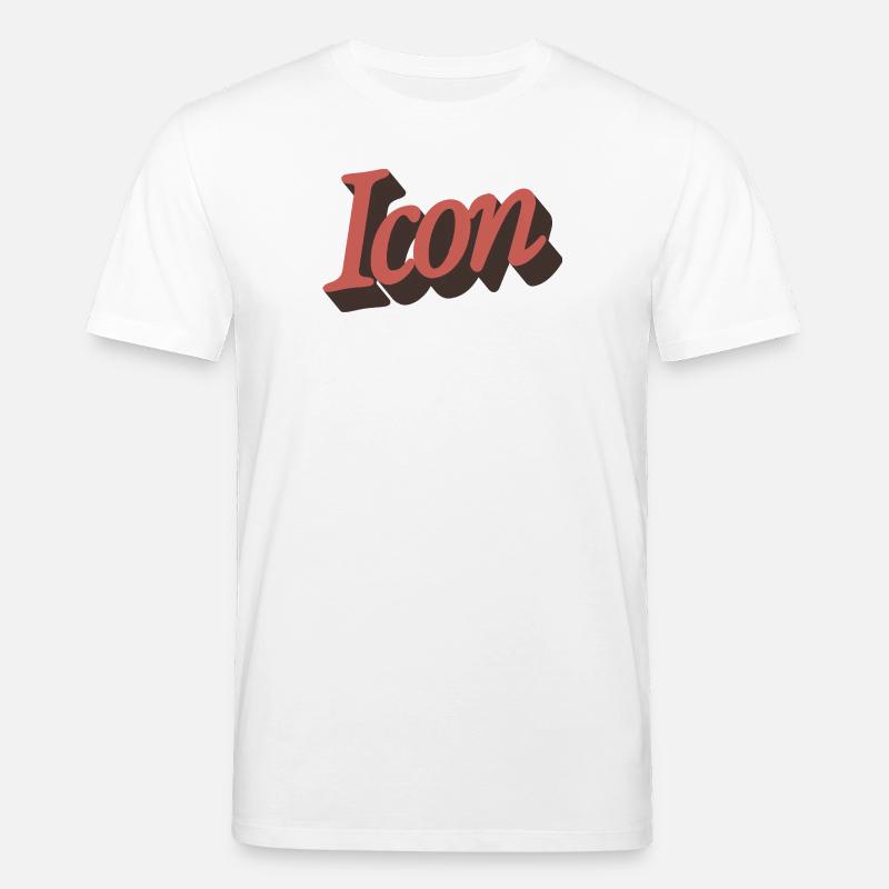 Retro Icon Script in Herbstorange - Stanley/Stella Unisex Bio-T-Shirt CREATOR  - Weiß