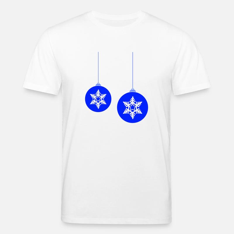 Boules de Noël star - T-shirt bio CREATOR Stanley/Stella Unisexe - blanc