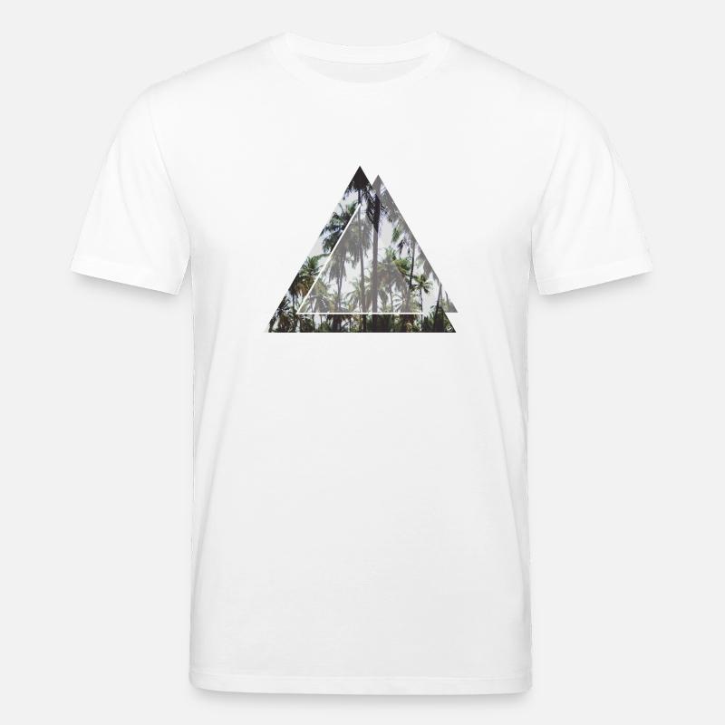 Triangular palm trees - Stanley/Stella CREATOR Unisex Organic T-Shirt - white