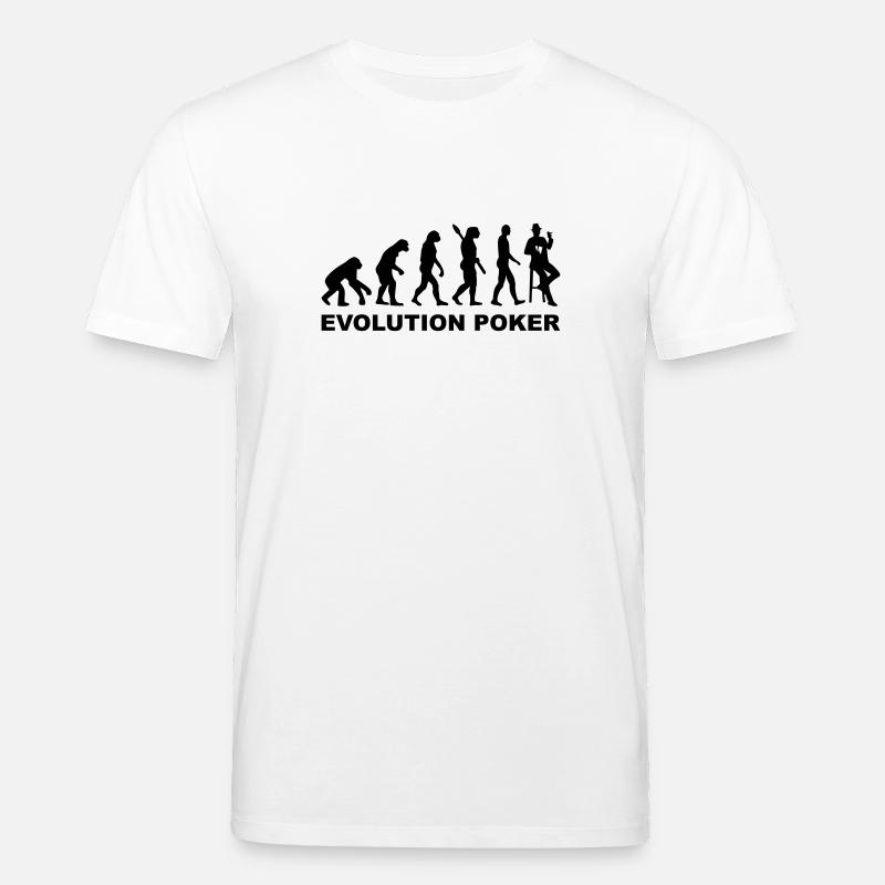 Evolution Poker - Stanley/Stella CREATOR Unisex Organic T-Shirt - white