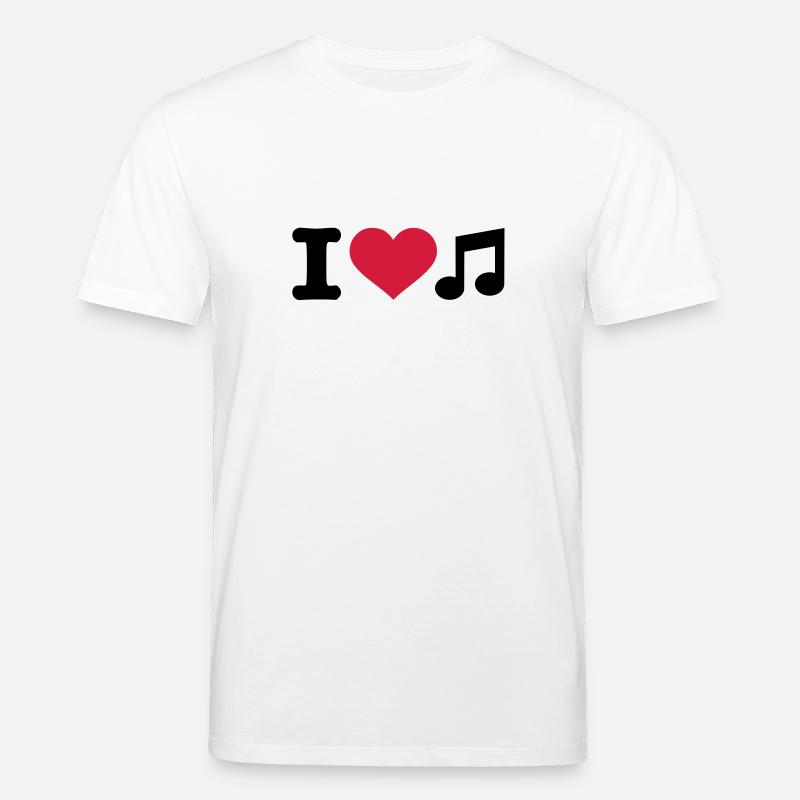 I love music - T-shirt bio CREATOR Stanley/Stella Unisexe - blanc