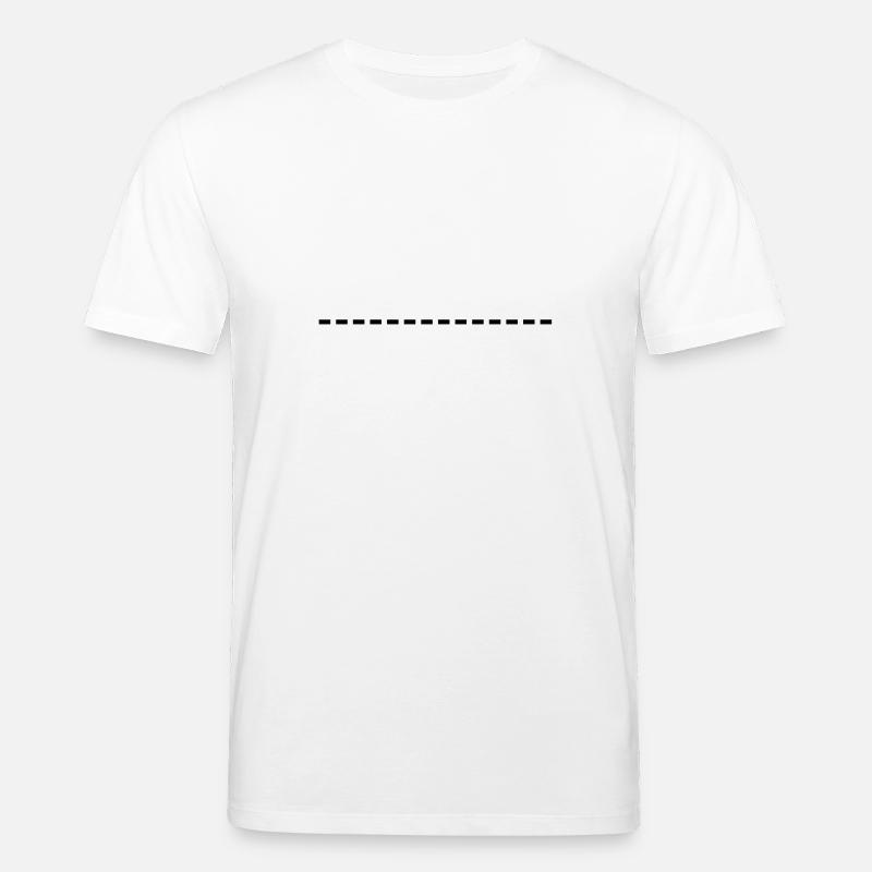 dashed line - Stanley/Stella CREATOR Unisex Organic T-Shirt - white