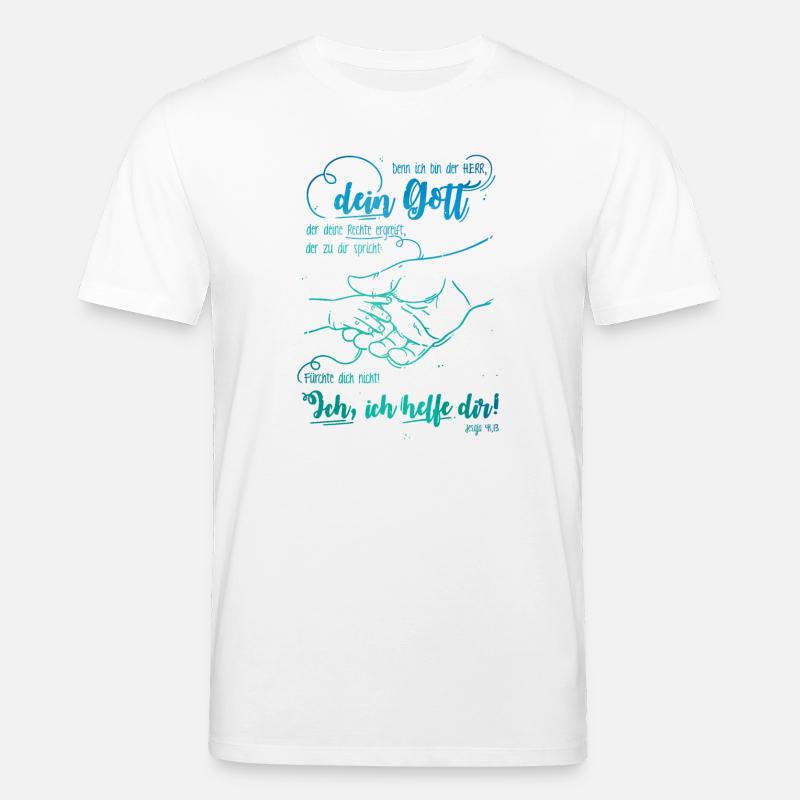 Jesaja Bibelvers Ich helfe dir - Stanley/Stella Unisex Bio-T-Shirt CREATOR  - Weiß
