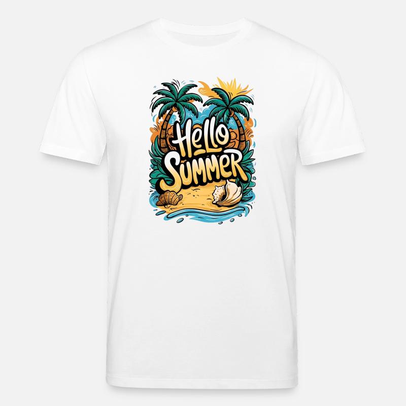 Conception de plage d’été tropical - T-shirt bio CREATOR Stanley/Stella Unisexe - blanc