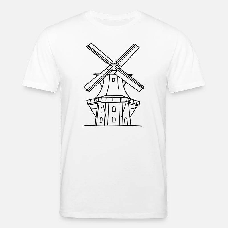 Moulin à vent - T-shirt bio CREATOR Stanley/Stella Unisexe - blanc