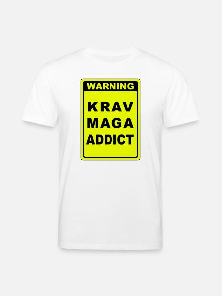Warning Krav Maga Addict - Stanley/Stella CREATOR Unisex Organic T-Shirt - white