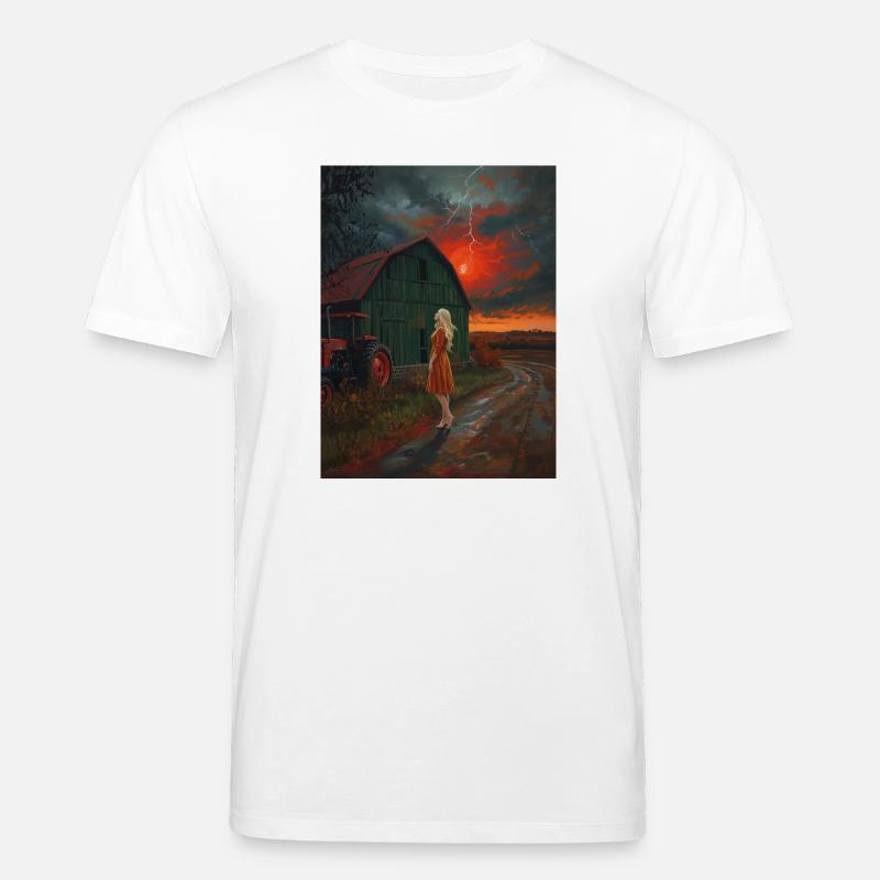 Ciel d’orage mystique avec vue - T-shirt bio CREATOR Stanley/Stella Unisexe - blanc