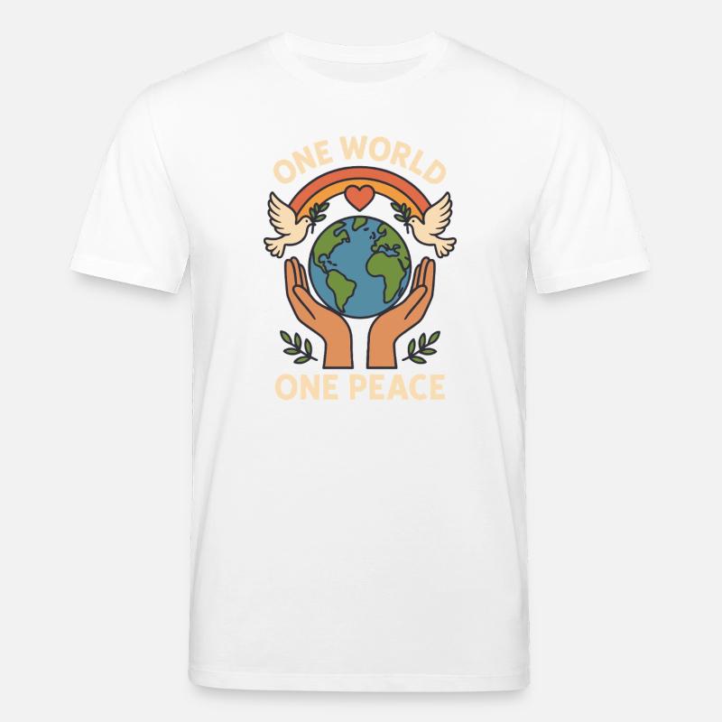 Eine Welt, Ein Frieden - Stanley/Stella Unisex Bio-T-Shirt CREATOR - Weiß