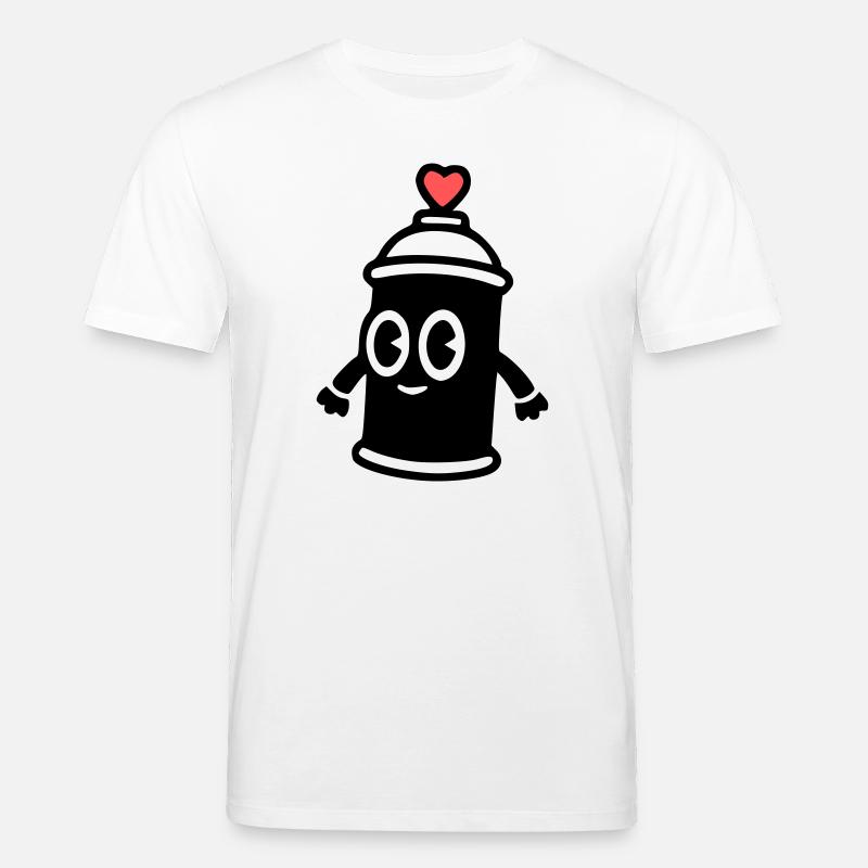 Graffiti Spraydose | Street Art mit Herz - Stanley/Stella Unisex Bio-T-Shirt CREATOR  - Weiß
