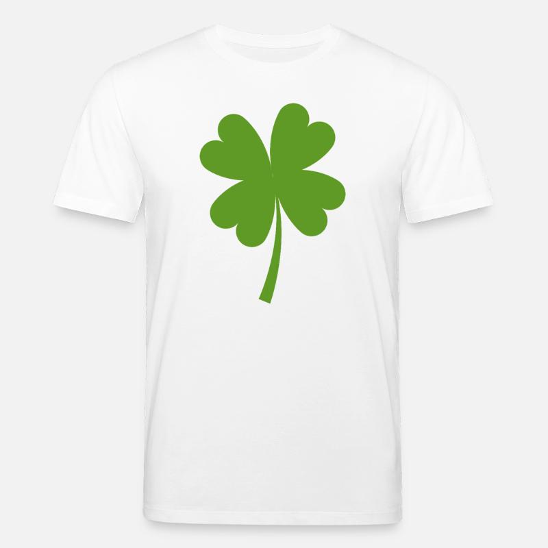 Solid four-leaf clover - Stanley/Stella CREATOR Unisex Organic T-Shirt - white
