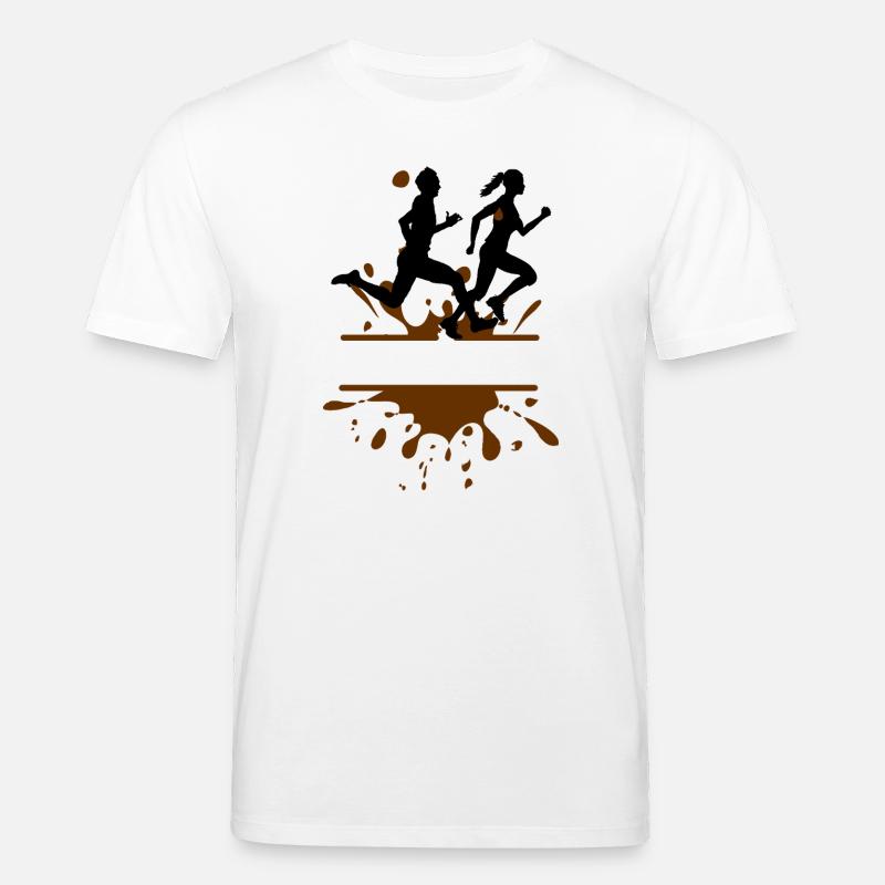 Mud Run Challenge – Mann & Frau Schlamm - Stanley/Stella Unisex Bio-T-Shirt CREATOR - Weiß