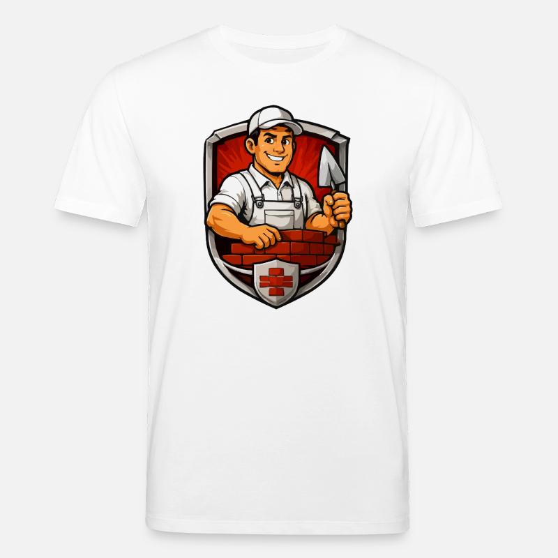 Artisan-blason Franc-maçon - T-shirt bio CREATOR Stanley/Stella Unisexe - blanc