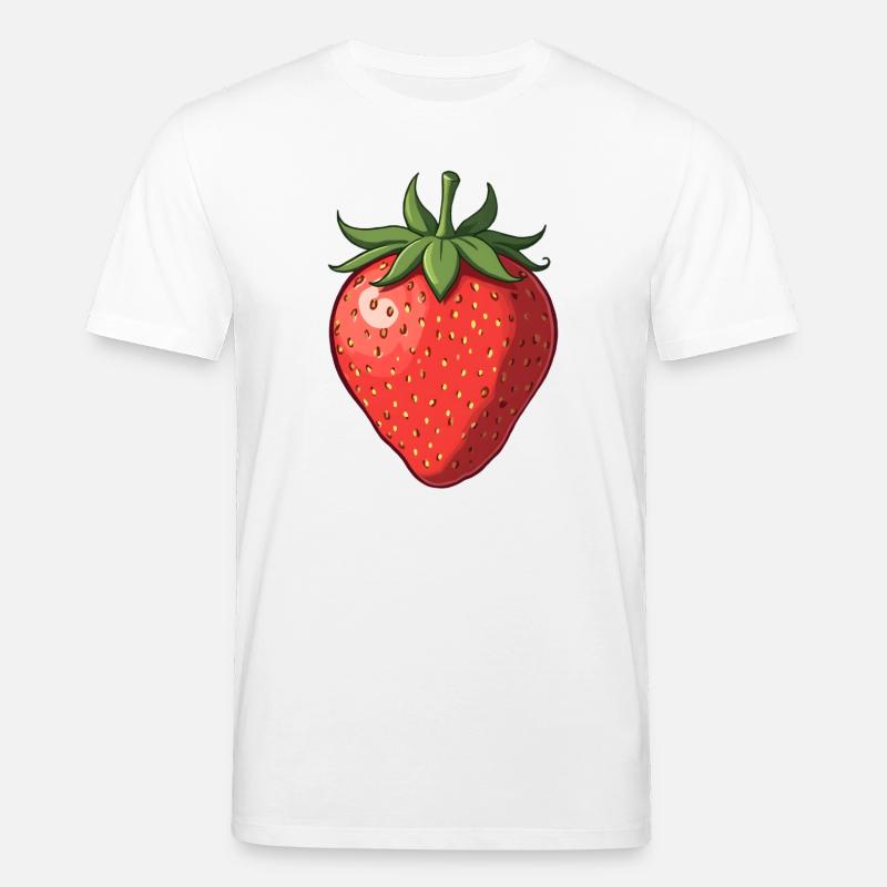 Erdbeere - Stanley/Stella Unisex Bio-T-Shirt CREATOR - Weiß