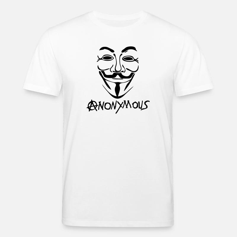 anarchy logo anonymous mask mask - Stanley/Stella CREATOR Unisex Organic T-Shirt - white