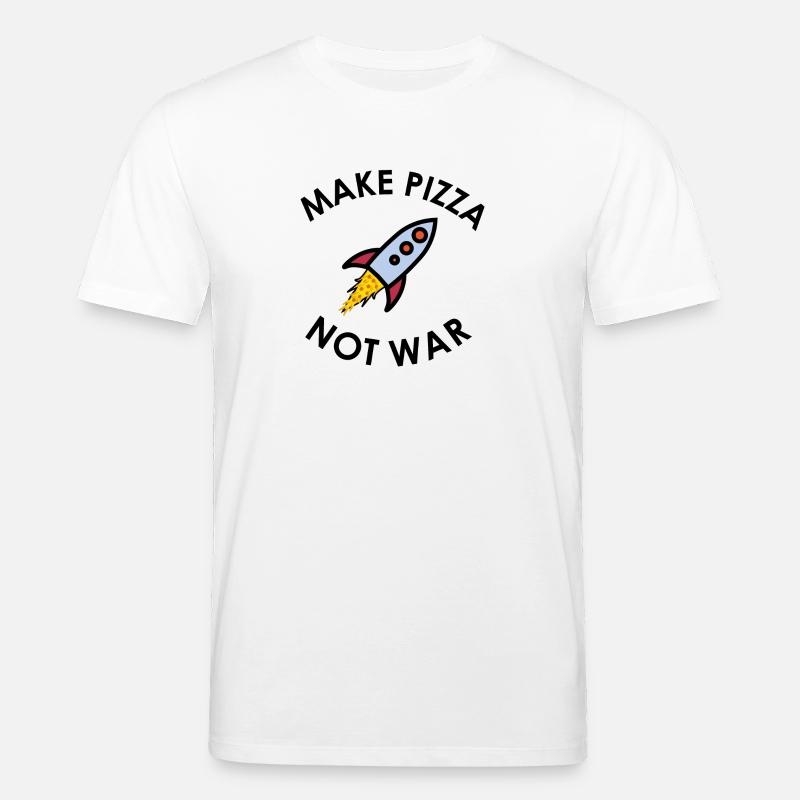 Make Pizza not War - Stanley/Stella Unisex Bio-T-Shirt CREATOR  - Weiß