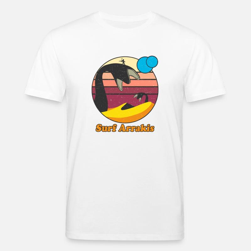 Surf Arrakis Rétro Graphique - T-shirt bio CREATOR Stanley/Stella Unisexe - blanc