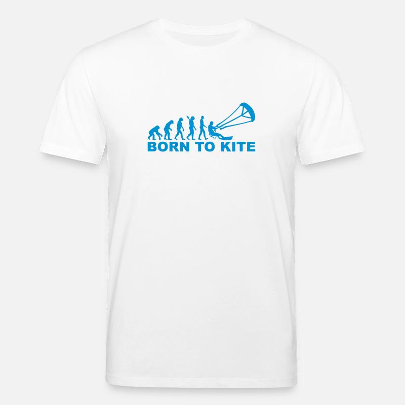 Evolution Born to Kite - Stanley/Stella CREATOR Unisex Organic T-Shirt - white