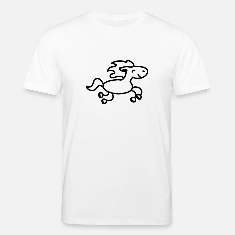 Pferd springt - line - Stanley/Stella Unisex Bio-T-Shirt CREATOR  - Weiß