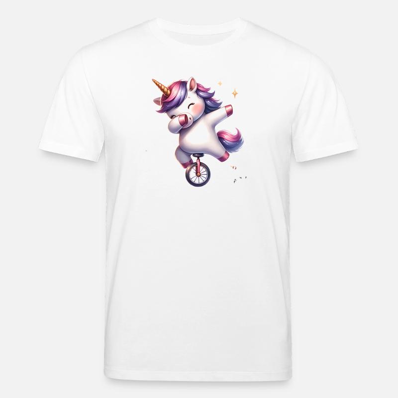 Einrad Einhorn dab dabbing - Stanley/Stella Unisex Bio-T-Shirt CREATOR  - Weiß
