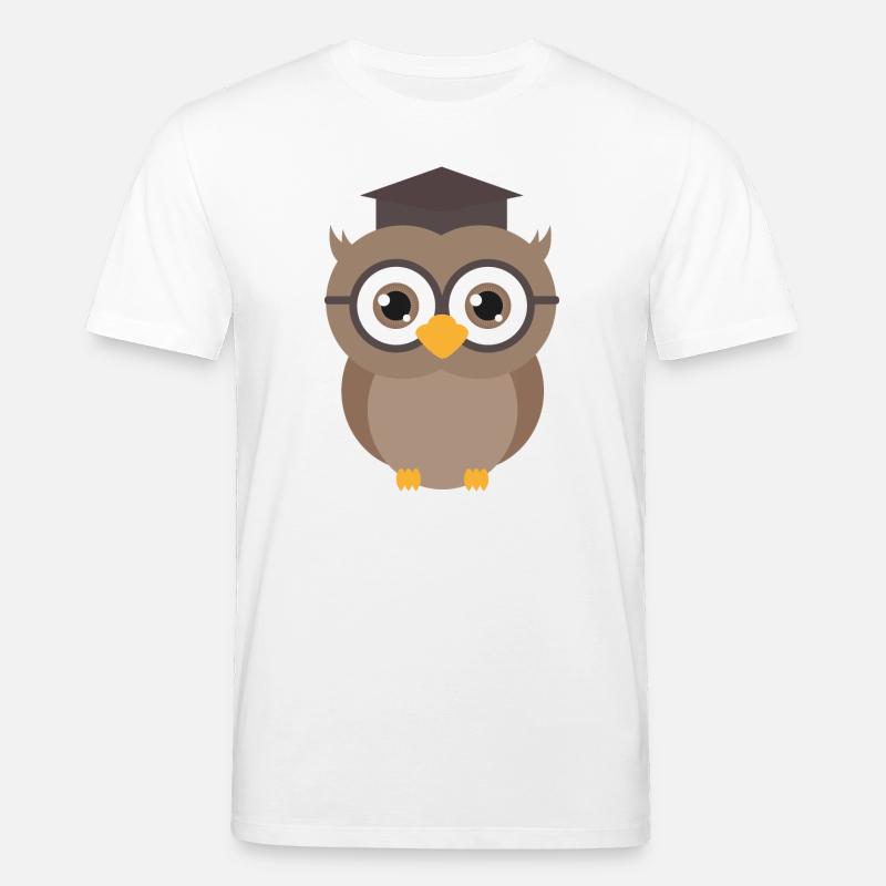 Abschluss Eule - Stanley/Stella Unisex Bio-T-Shirt CREATOR  - Weiß