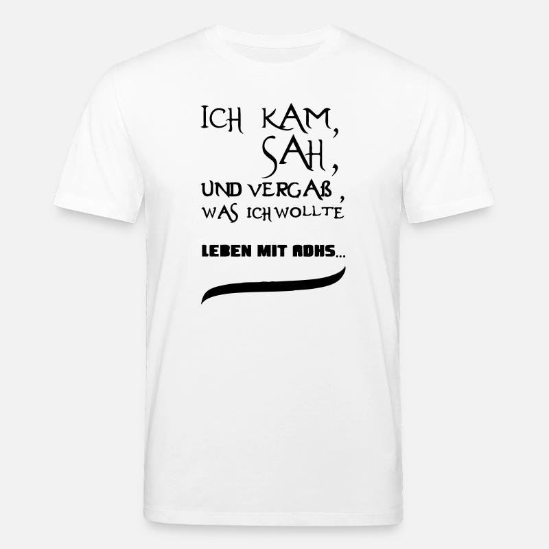 Leben mit ADHS Geschenk - Stanley/Stella Unisex Bio-T-Shirt CREATOR  - Weiß