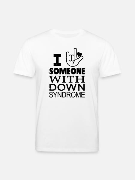 Down syndrome lovers - Stanley/Stella CREATOR Unisex Organic T-Shirt - white